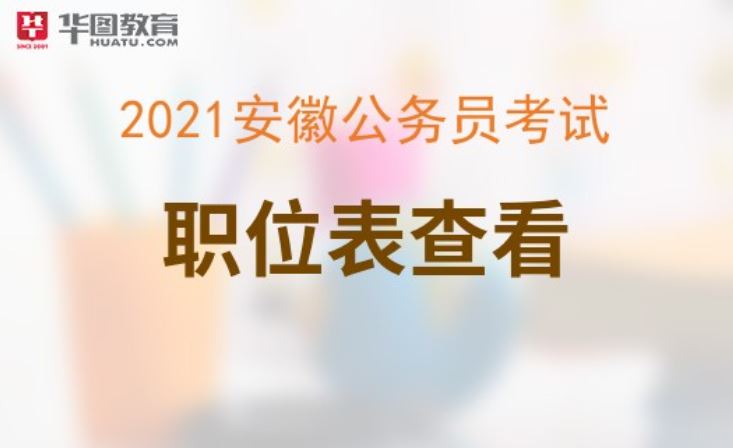 2021年高考安徽职位表