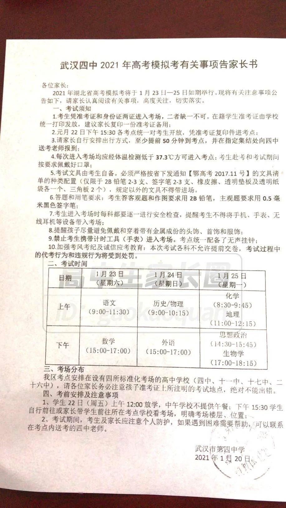 湖北省2021新高考联考