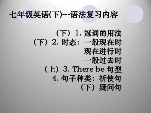 七年级英语语法,初一英语语法归纳