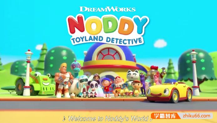 适合2-6岁宝宝益智动画《玩具侦探诺迪Noddy Toyland Detective》第1-2季全(视频+音频+台词本)