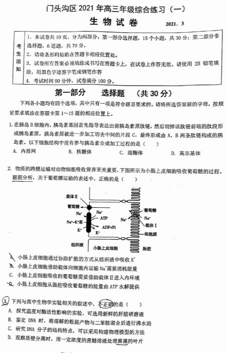 北京门头沟高三生物辅导班