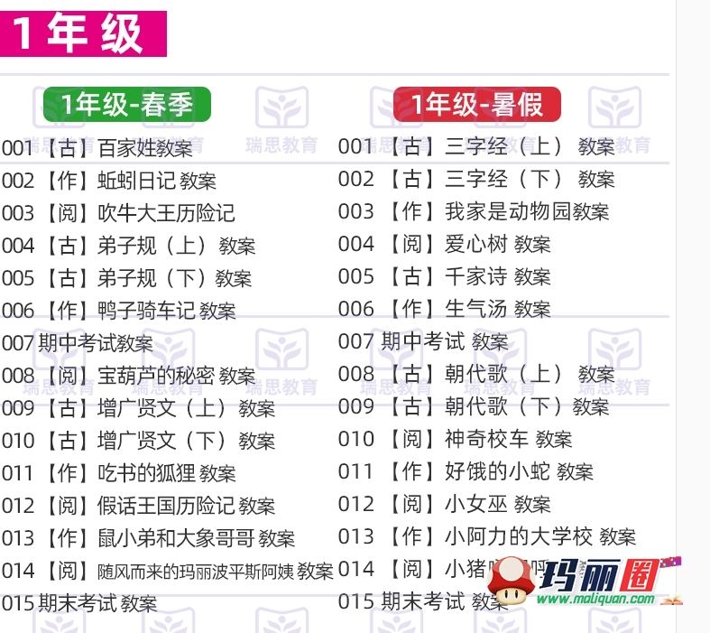 小学语文思泉大语文教案课件讲义一二三四五六年级四季全套电子版