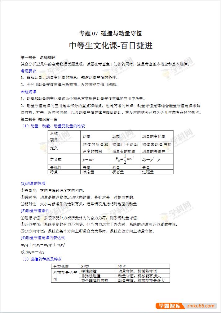 高考9科备考《中等生百日捷进提升系列》DOC文档