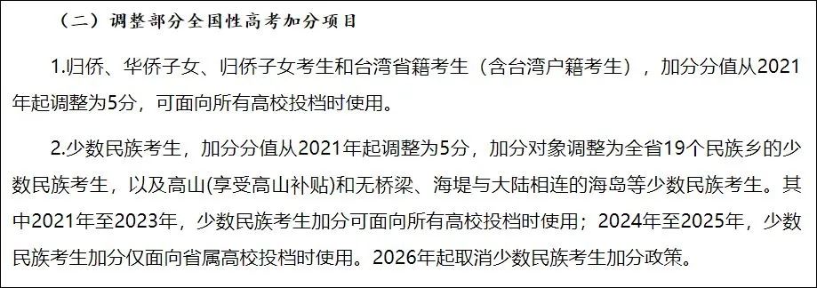 青海高考加分改革2021