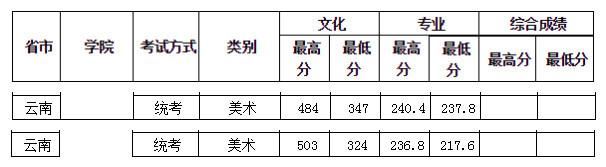 云南艺术生高考录取情况