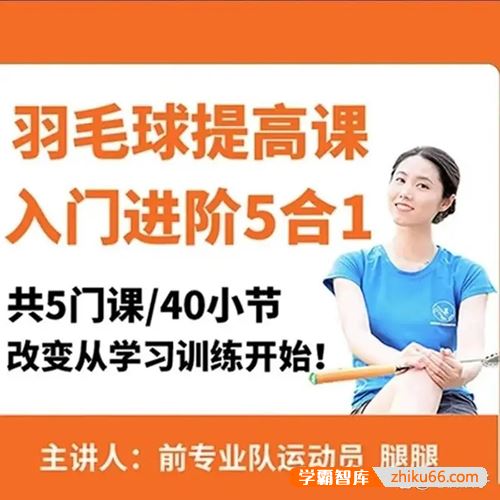 腿腿羽毛球五合一入门进阶提高精品课程羽毛球教学课程