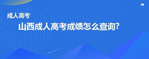 山西成人高考成绩查询地址