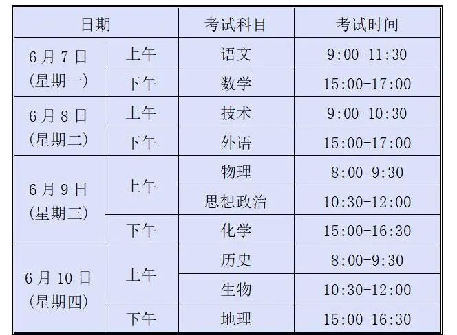 2021高考6月报名浙江