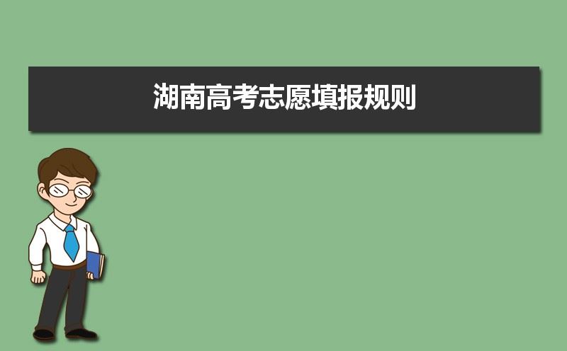 湖南2022新高考志愿填报规则