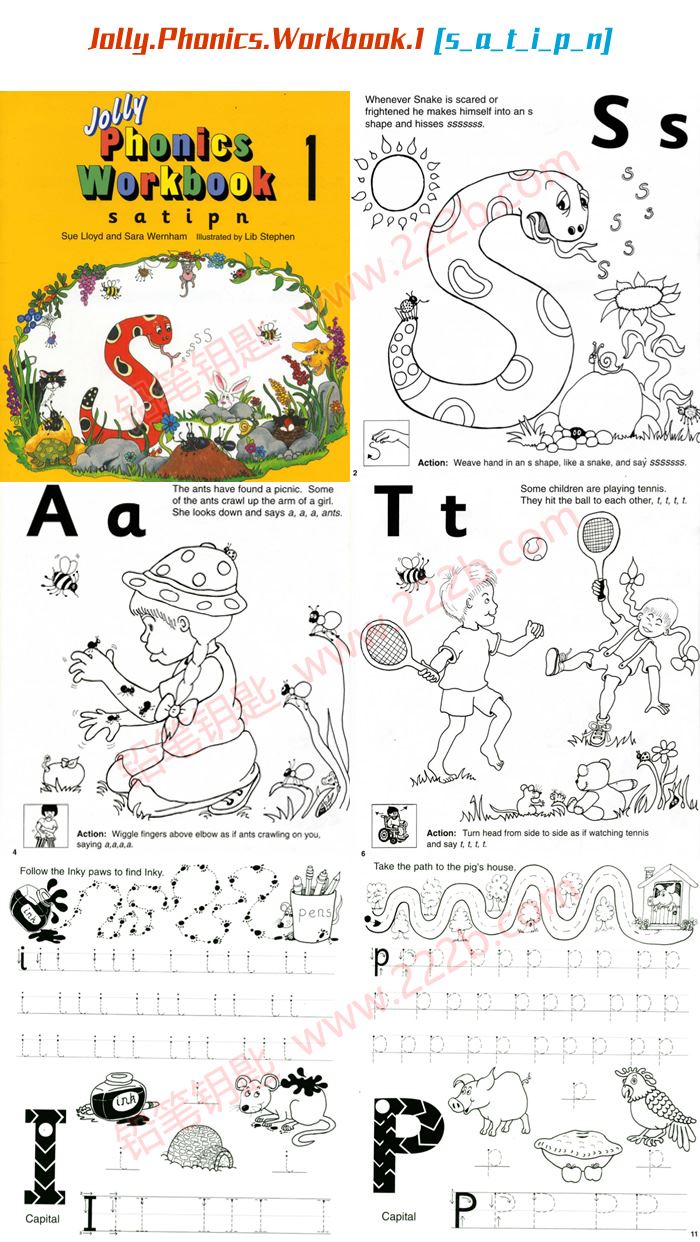 《Jolly Phonics Workbooks 1-7册》欢乐英语自然拼读PDF 百度云网盘下载