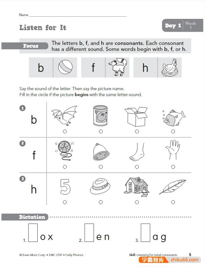 每日练习自然拼读系列《Evan-Moor Daily Phonics》练习册PDF文档(适合小学1-3年级)