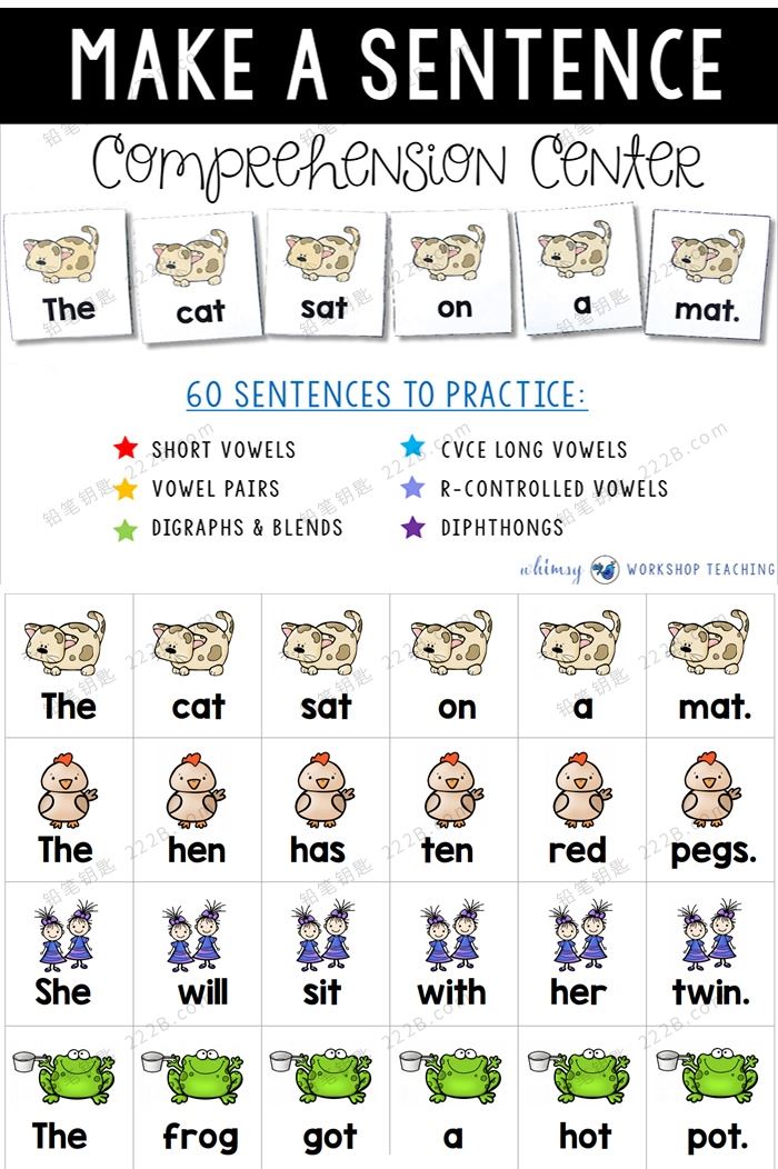 《Phonics Bundle 1 Literacy Centers》8册英语启蒙活动练习PDF 百度云网盘下载